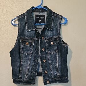 Maurices Denim Vest with Button Details
